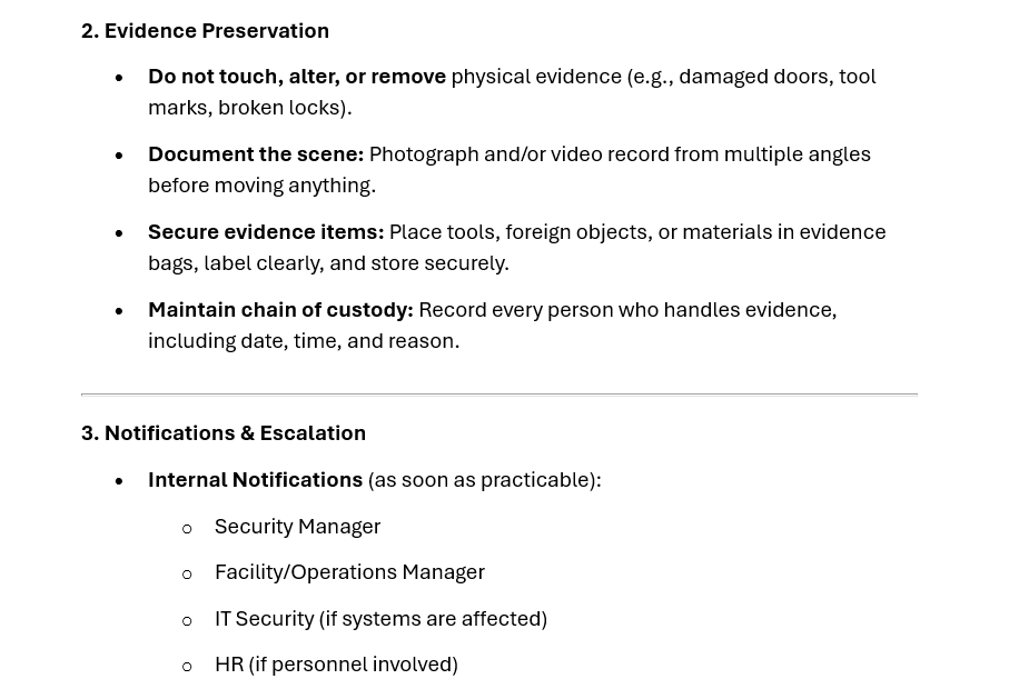 Immediate Actions Security Incident Response Checklist - Image 2